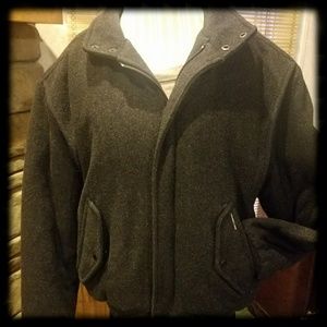 Members Only Men's Grey Wool Bombers Jacket